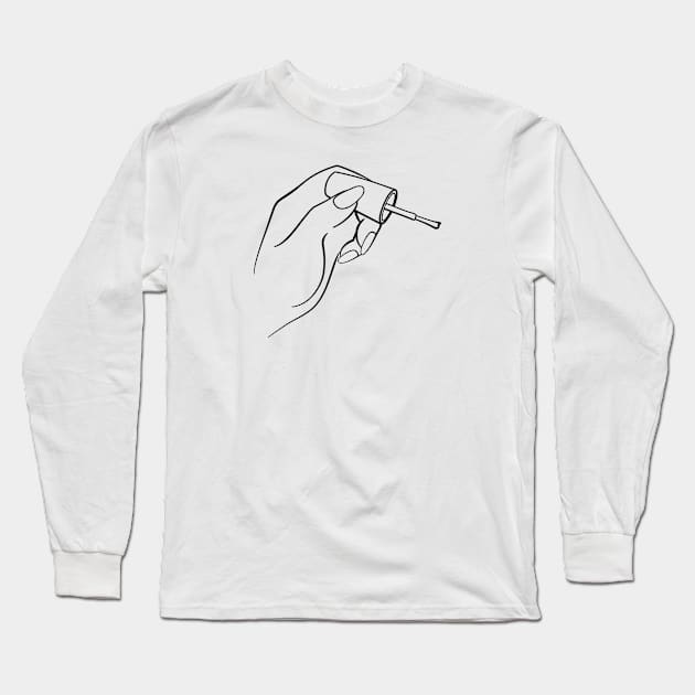 Nail Technician With Nail Polish Long Sleeve T-Shirt by THP Creative